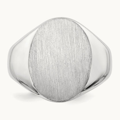 Open Back Mens Signet Ring — photo set