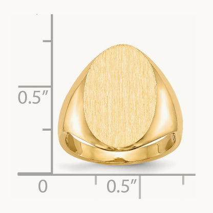 12.0x17. Open Back Signet Ring, 0mm, 14K