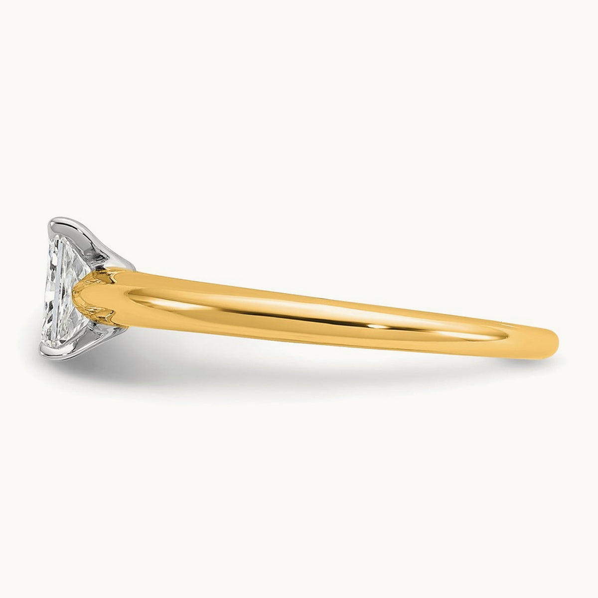 Radiant Solitaire Engagement Ring, 0.50-5.00 ct tw Lab-Grown Diamond — 1/2 ct, 14K Two-Tone