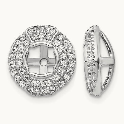Round Earring Jacket, 0.50 ct tw Lab-Grown Diamond