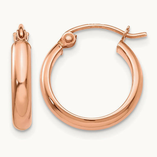 Hoop Earrings, 14K Rose Gold