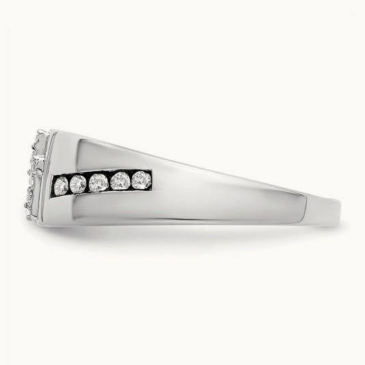 Cross Men's Band, 0.25 ct tw Lab-Grown Diamond