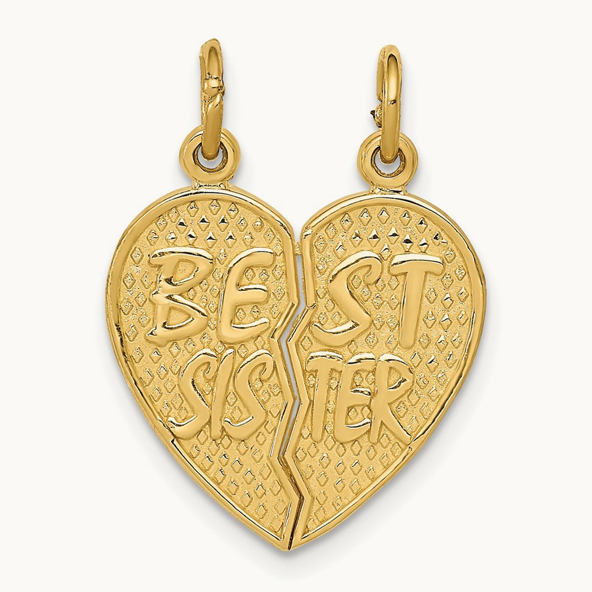Best Sister Break-apart Charm, 14K