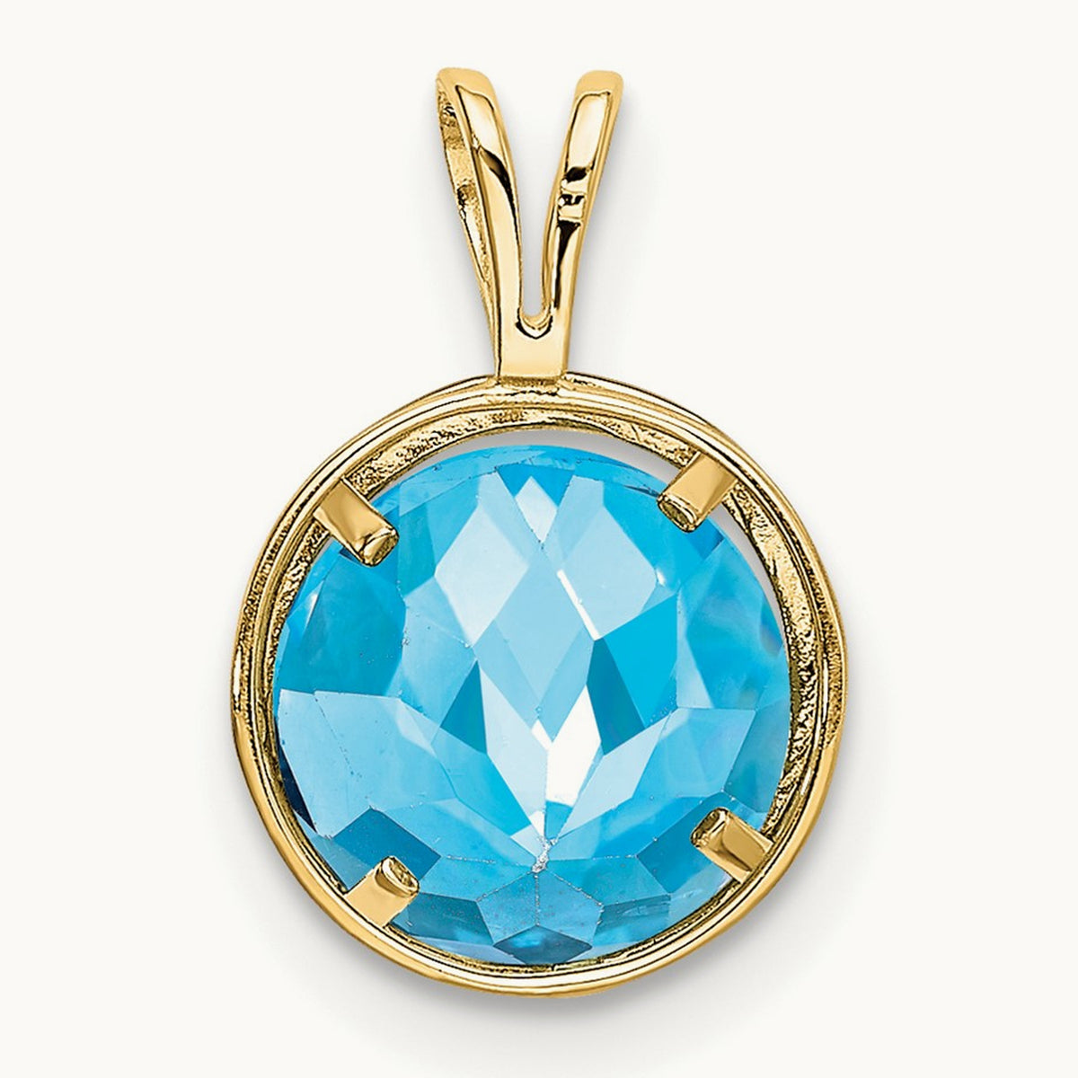 Blue Topaz bezel pendant — photo set