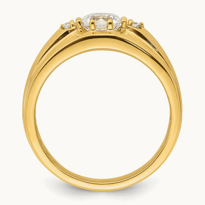 Semi-Mount Men's Ring, 0.05 ct tw Lab-Grown Diamond