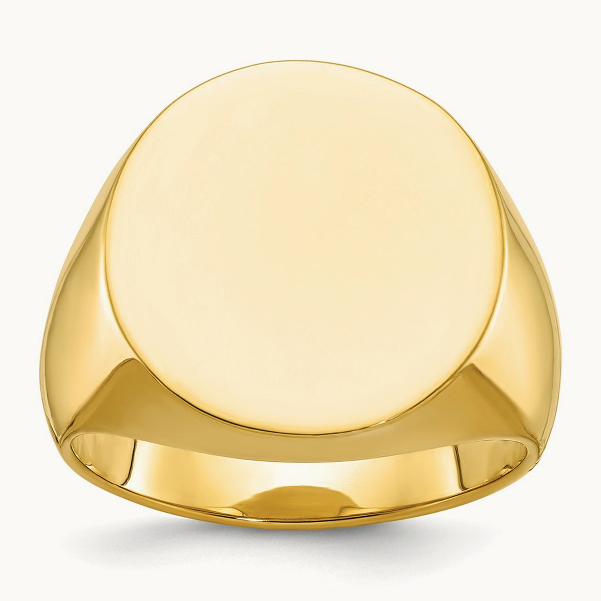 Men's Round Signet Ring — IBGoodman — 20x18mm