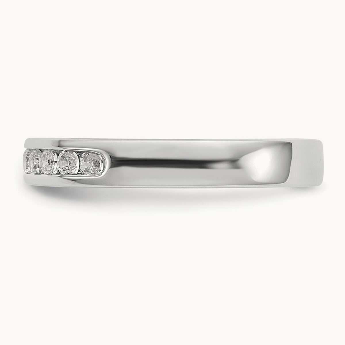 11-Stone Diamond Channel Band, Platinum