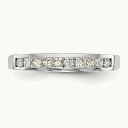 Diamond Wedding Band, 14K White Gold