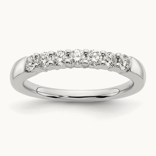 7 Stone Band, 1/2-1 5/8 ct Lab-Grown Diamond