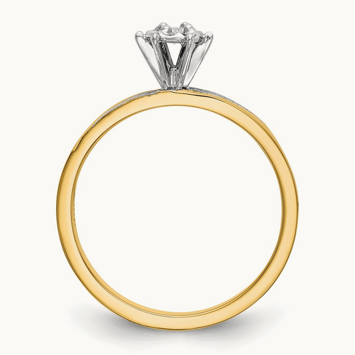 AA Quality Trio Complete Engagement Ring, 14K