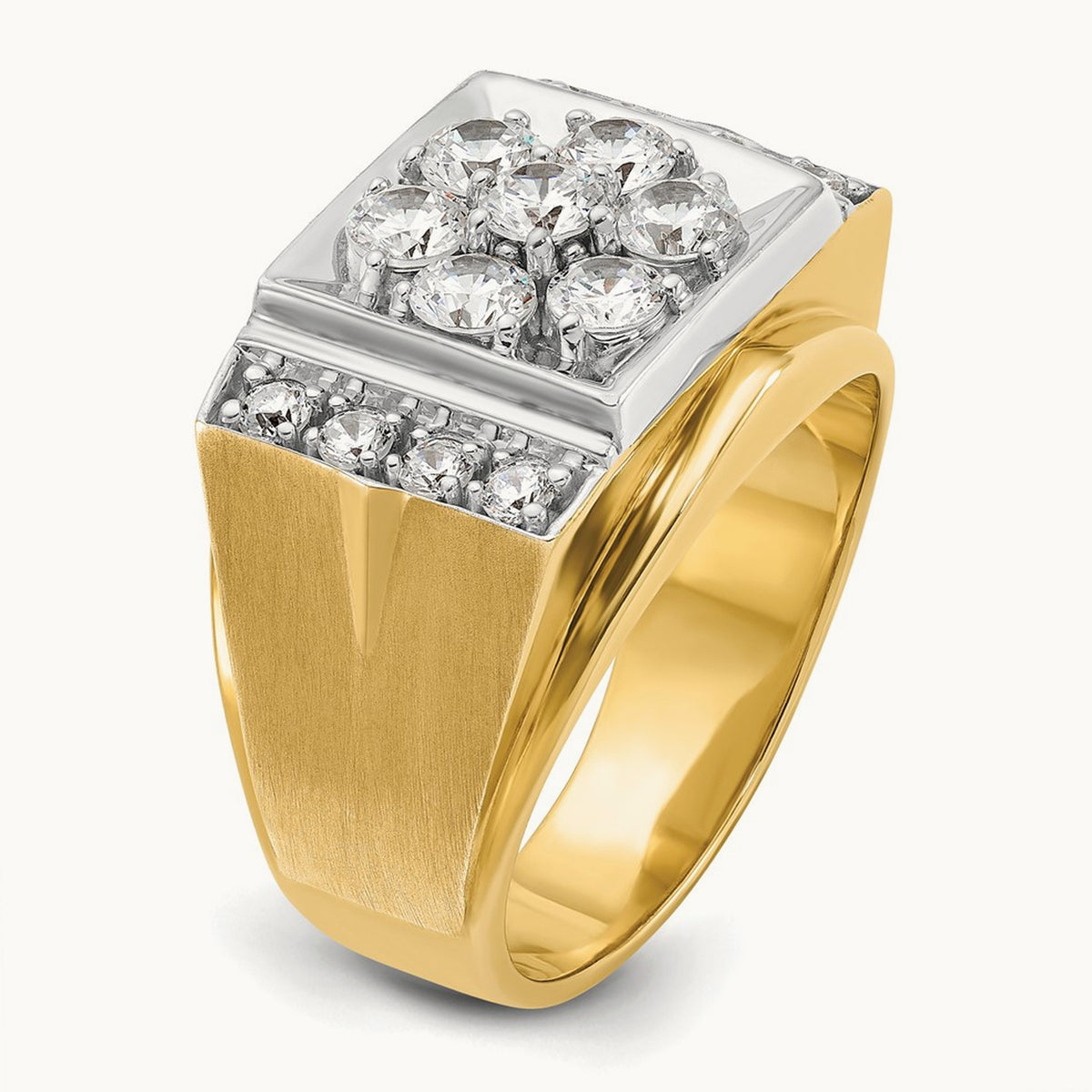 Men's Cluster Ring, 1.50 ct tw Lab-Grown Diamond