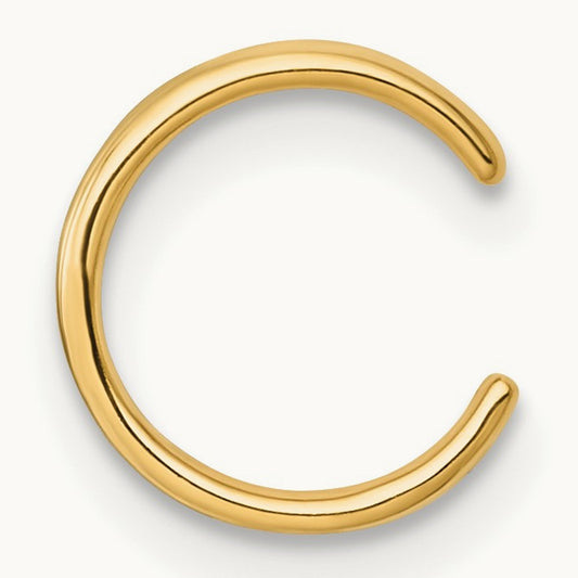 Polished 3 Row Single Ear Cuff, 14K