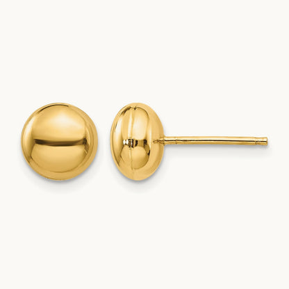 Polished Button Post Earrings