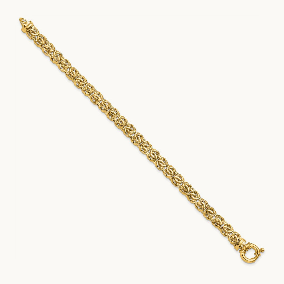 Fancy Flat Byzantine Bracelet — 7mm