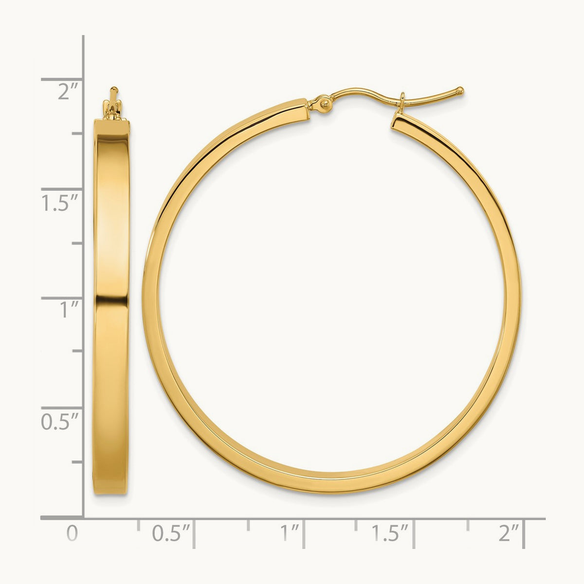 Polished Hoop Earring — 14K Yellow Gold