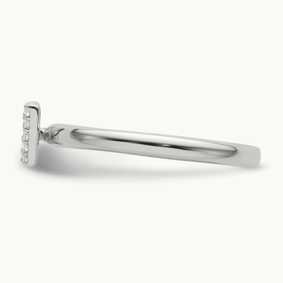 Stackable Diamond Ring — 14K White Gold, W