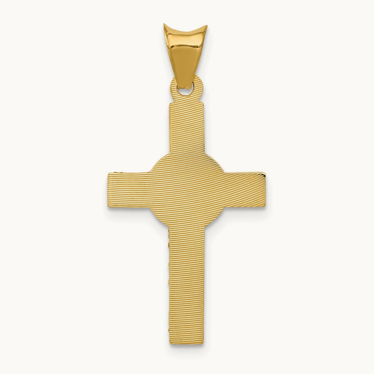 w/Rhodium Iona Crucifix Cross Pendant, 14K