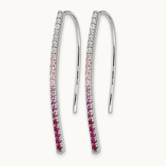 Diamond and Sapphire Earrings — 35mm, 0.152 ct