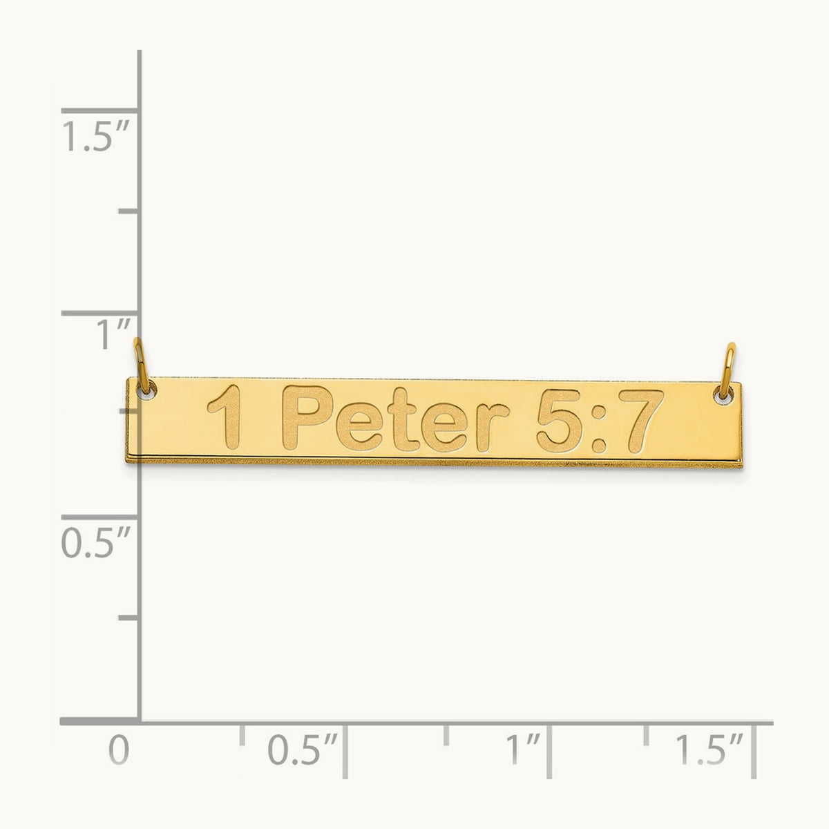 Medium ARIAL ROUNDED Bar Necklace, 14K Yellow Gold