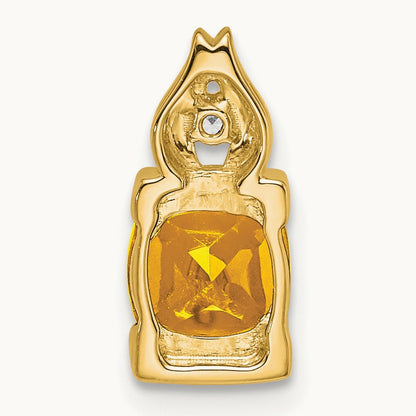 Citrine and Diamond Pendant — photo set