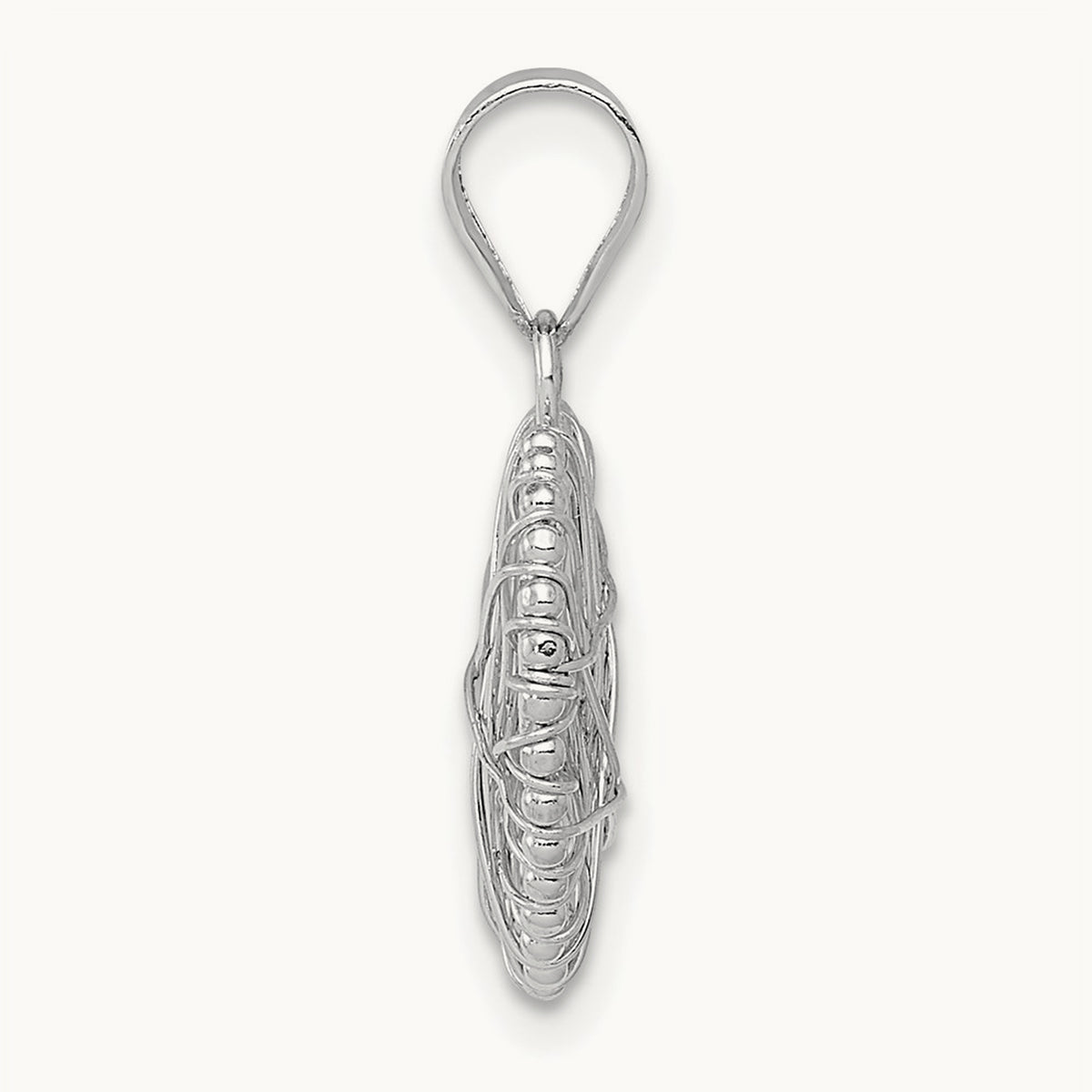 Open Wire Heart Pendant, 14K White Gold