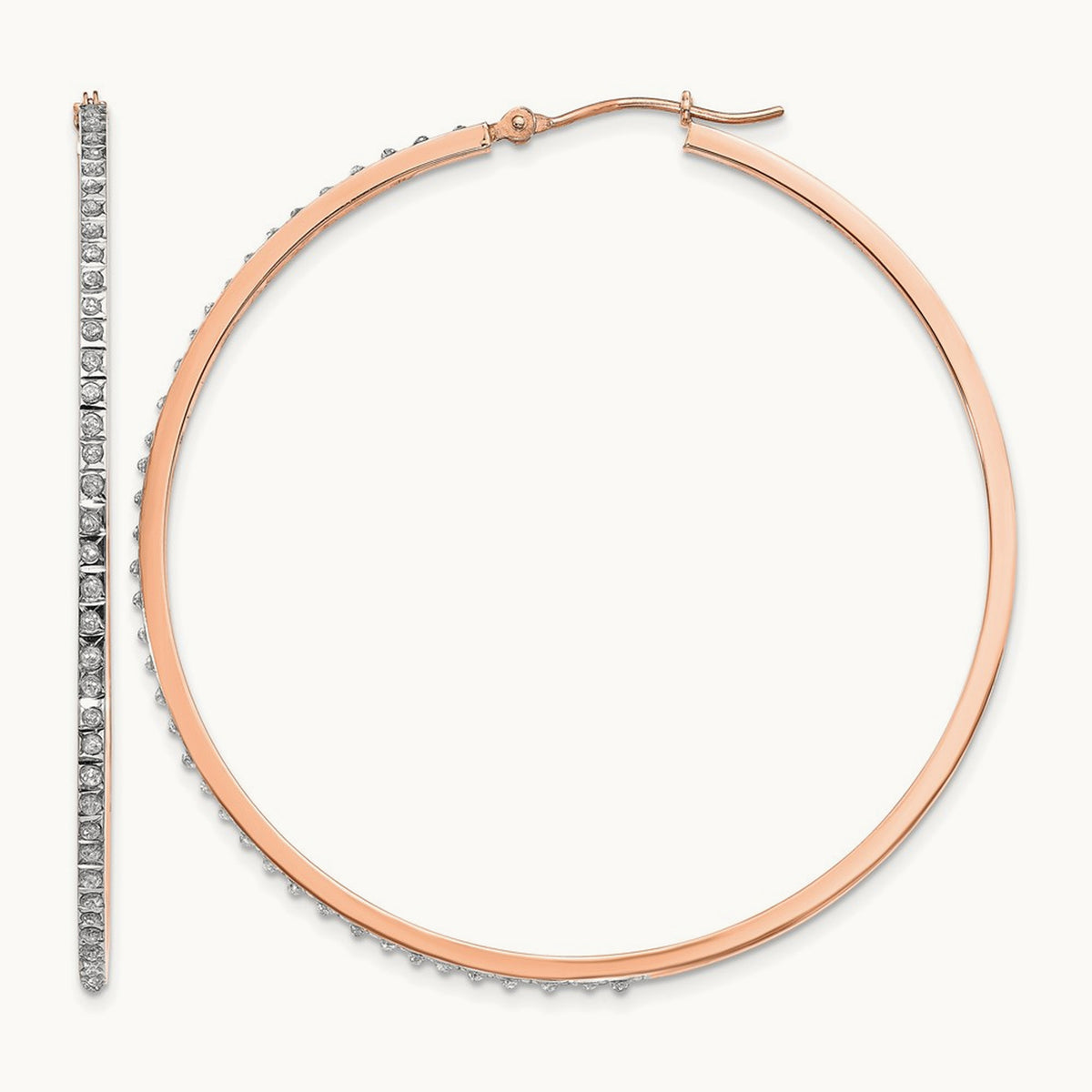 RG Diamond Fascination Dia. Dust/Accent Hoop Earrings — 52mm