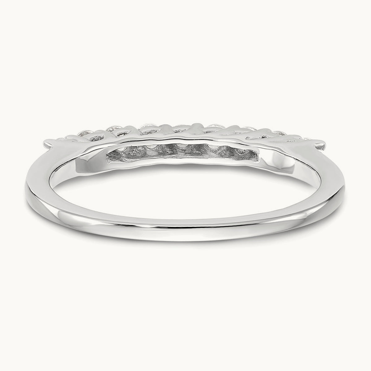 9-Stone Diamond Band, 14K White Gold