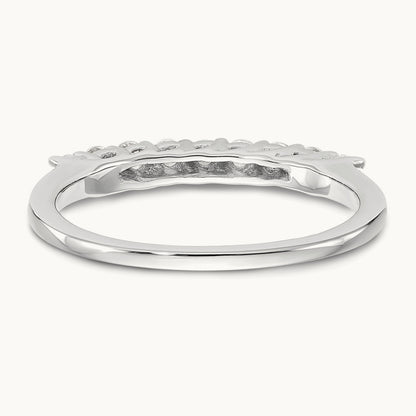 9-Stone Diamond Band, 14K White Gold