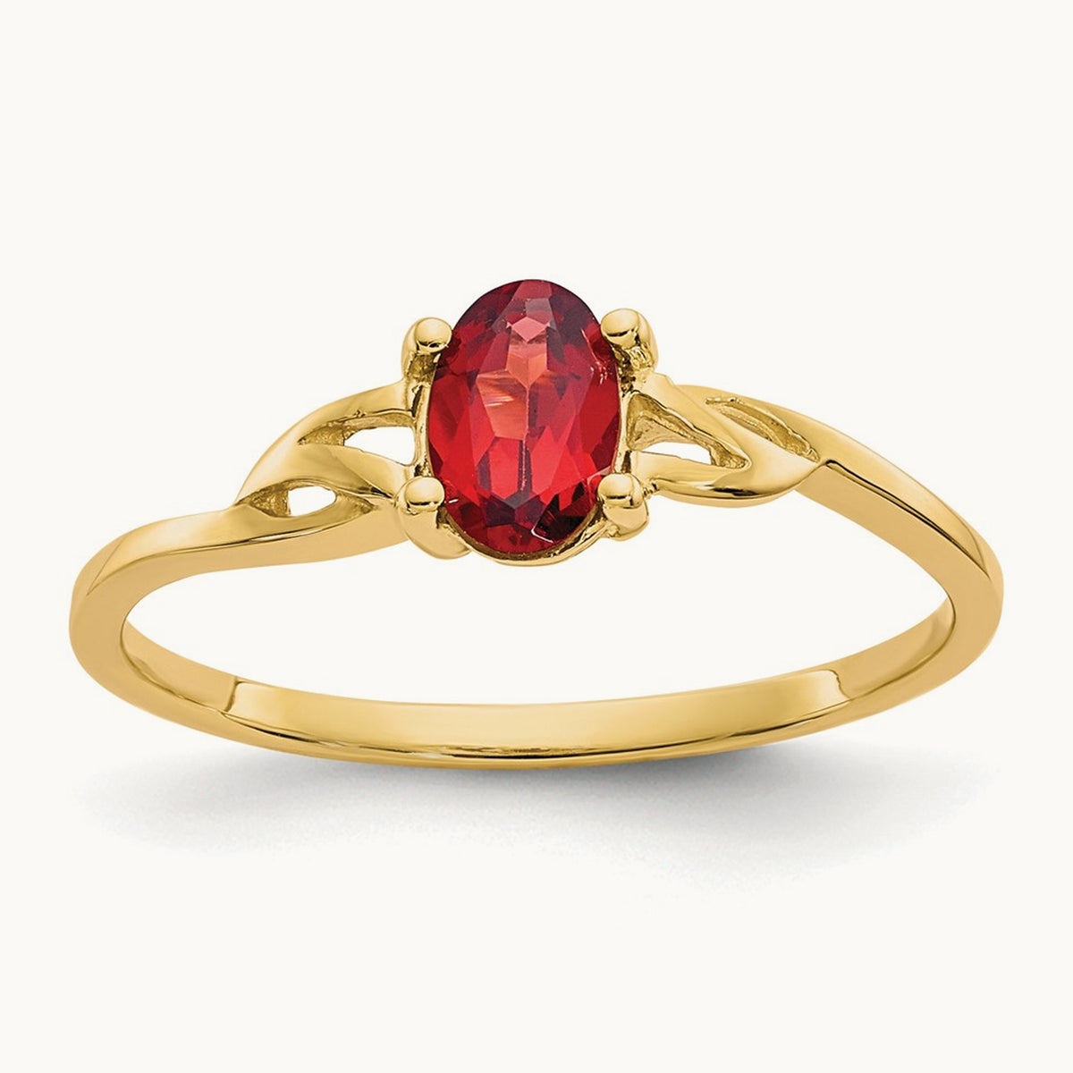 Garnet Birthstone Ring, 14K