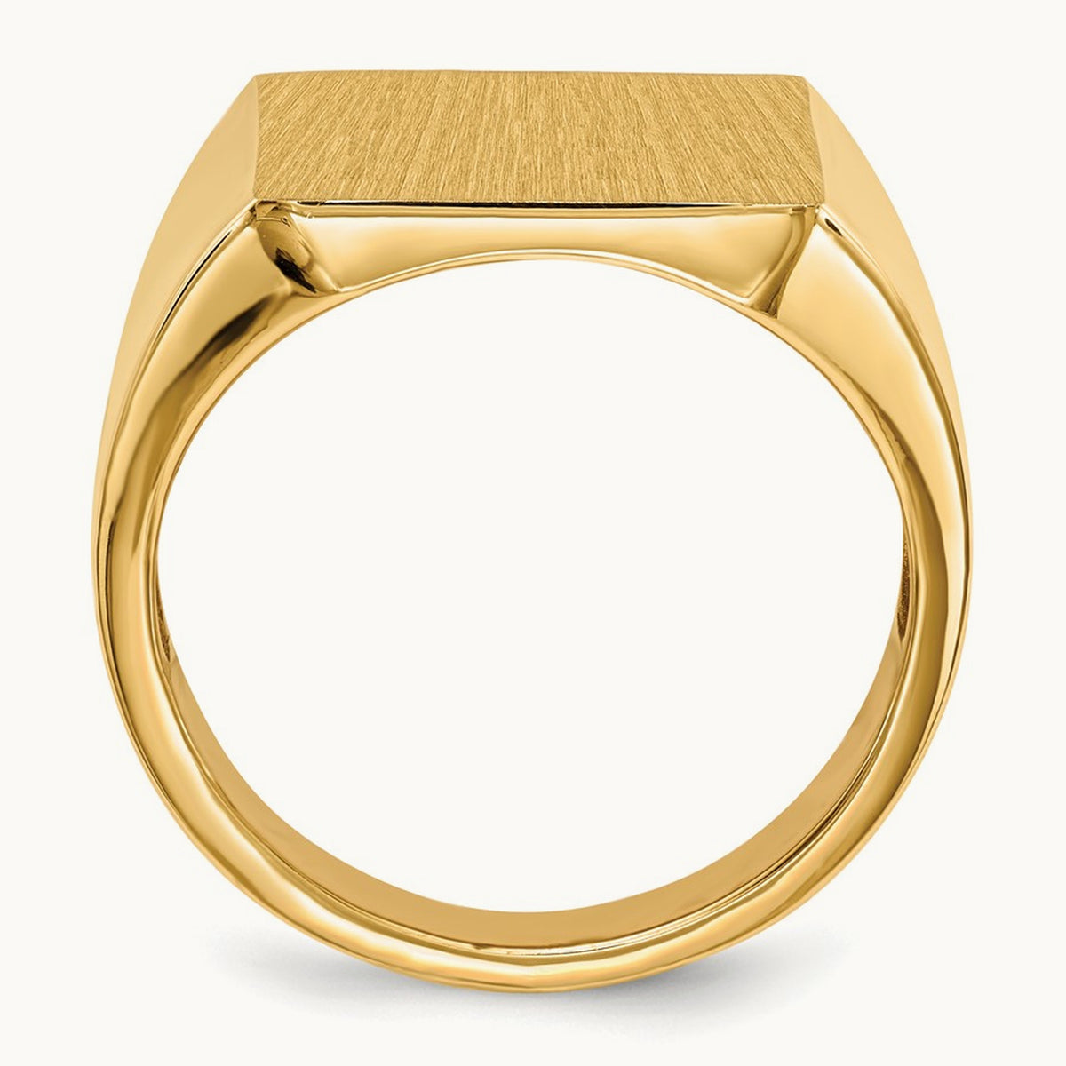 Open Back Mens Signet Ring — photo set
