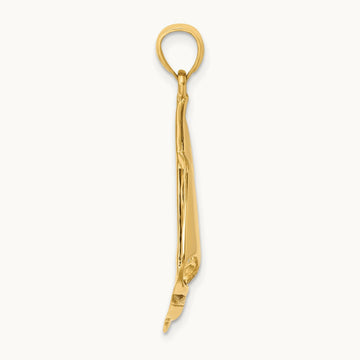 Polished Sailboat Charm — 33.8mm