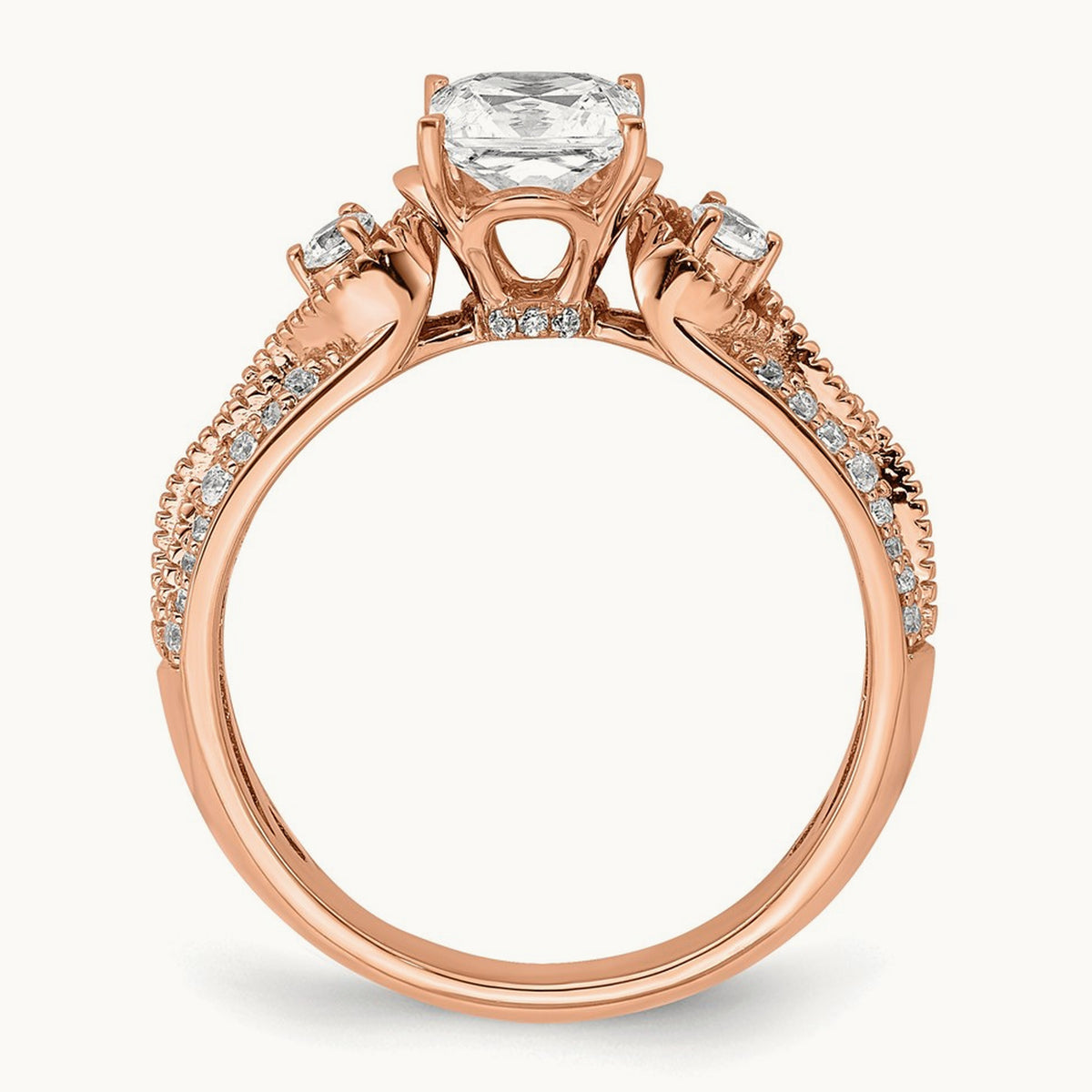 Princess Semi-Mount Engagement Ring, 1.00 ct tw
