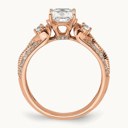 Princess Semi-Mount Engagement Ring, 1.00 ct tw