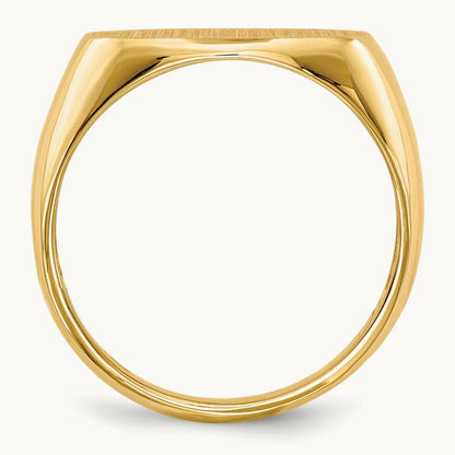 Open Back Mens Signet Ring — photo set
