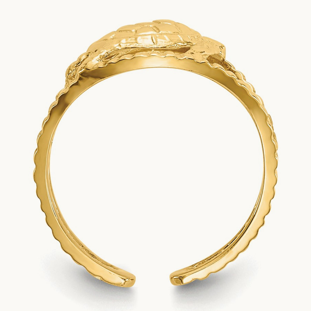 Turtle Toe Ring, 14K