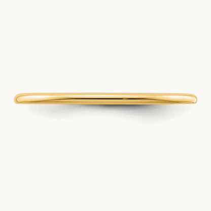 Half Round Stackable Band — 14K Yellow Gold