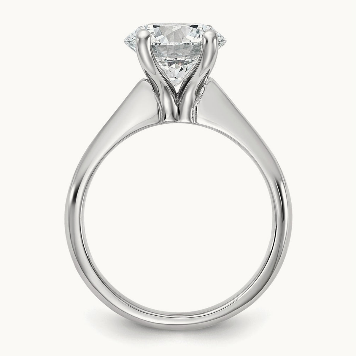 Round 8X Ring, 3.00 ct tw Lab-Grown Diamond — 14K White Gold