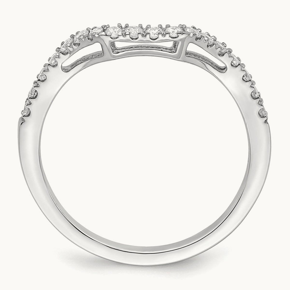 Diamond Wedding Band, 14K White Gold