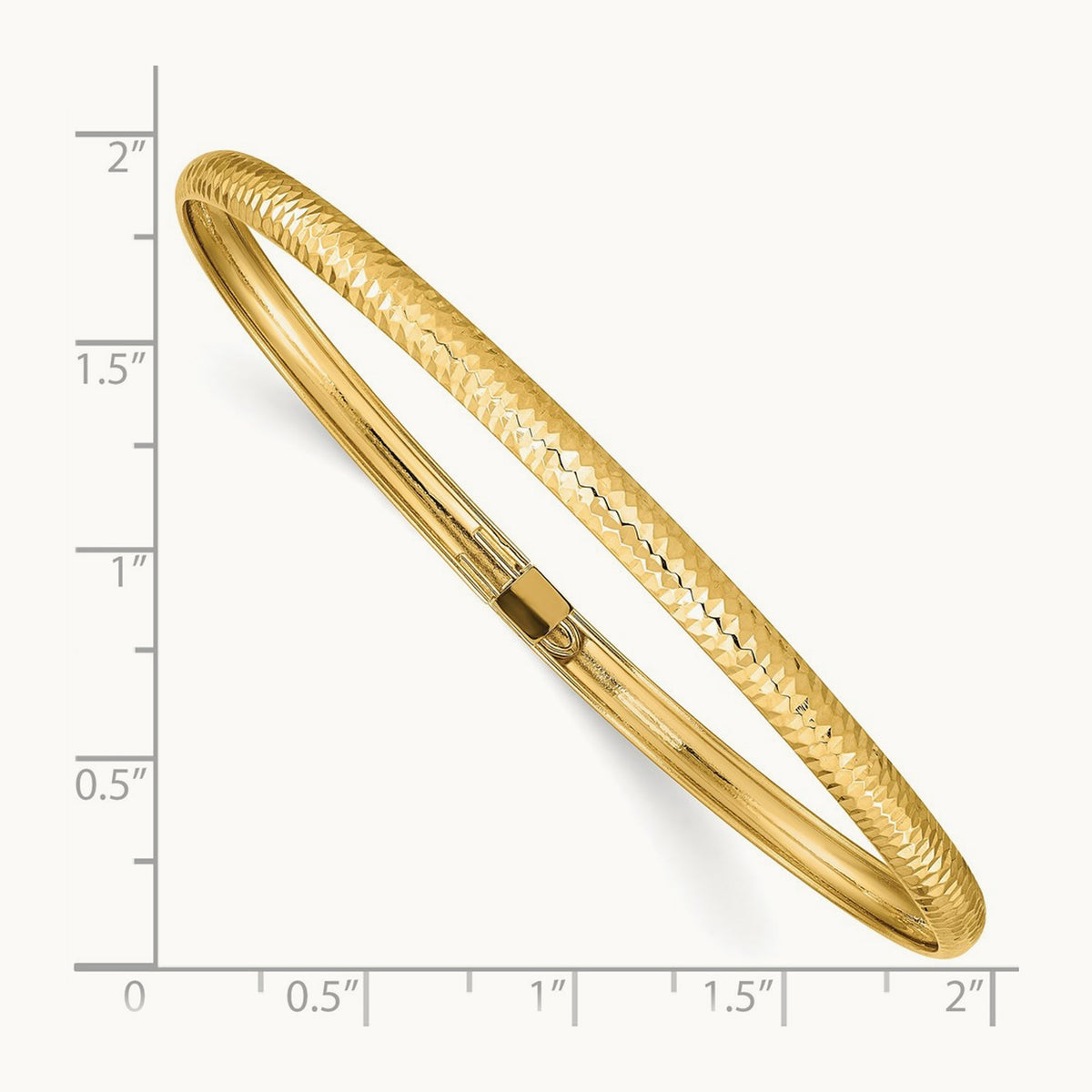 Textured Flexible Bangle — 14K Yellow Gold