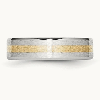 Cobalt Inlay Satin and Polished Band — photo set