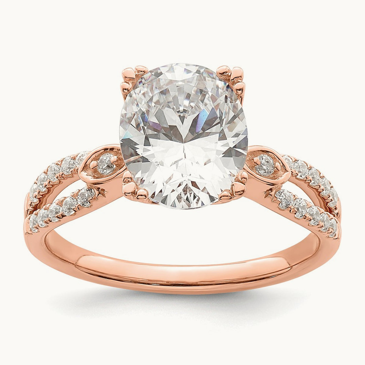Oval Semi-Mount Engagement Ring — 2 ct, 7