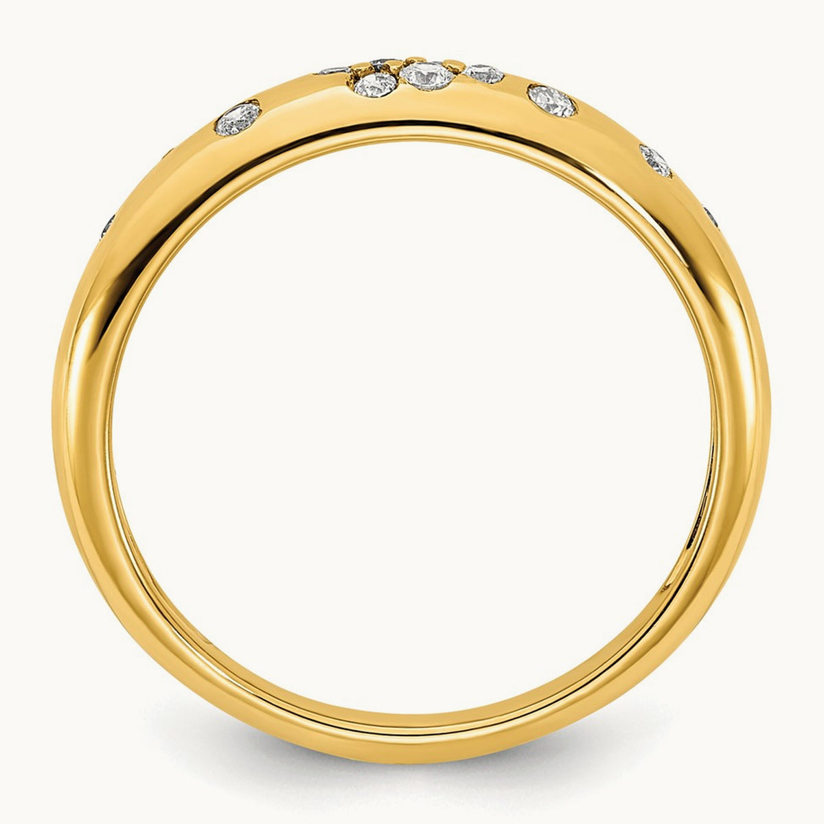 Polished Diamond Sprinkle Ring — 7.00, 7