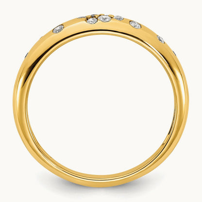 Polished Diamond Sprinkle Ring — 7.00, 7