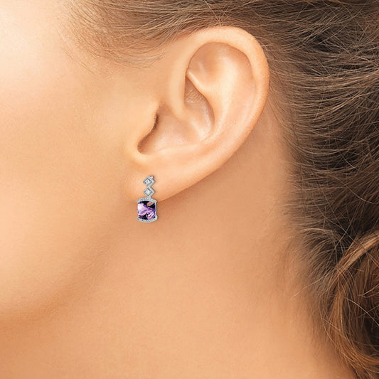 Amethyst and Diamond Earrings — photo set