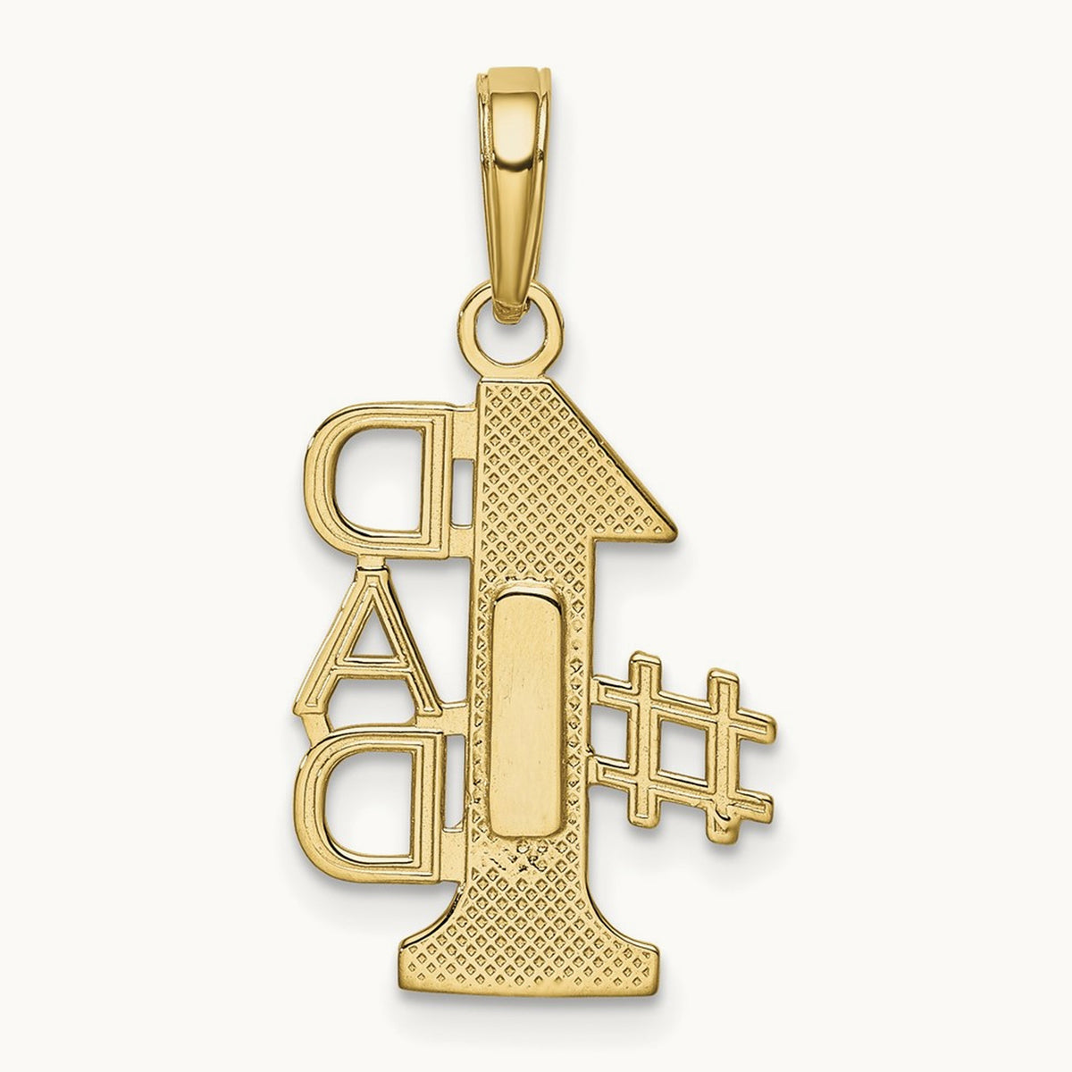 #1 DAD Charm — 14K Yellow Gold, 24.68mm