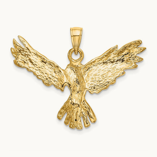 Eagle Flying Charm, 14K