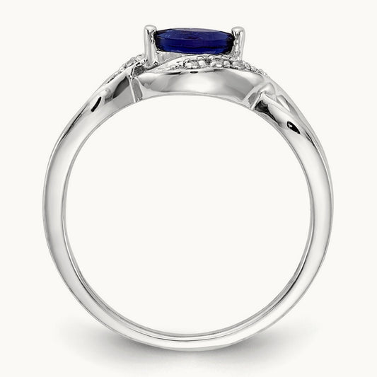 Diamond and Marquise Sapphire Ring — photo set