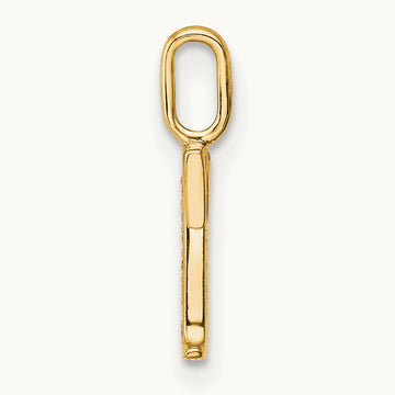 Diamond Letter T Initial Pendant, 14K