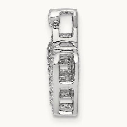 1/6ct. Diamond Allah Pendant, 14K White Gold