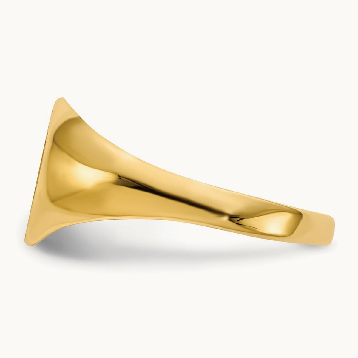 9.5x8. Open Back Signet Ring, 5mm, 14K